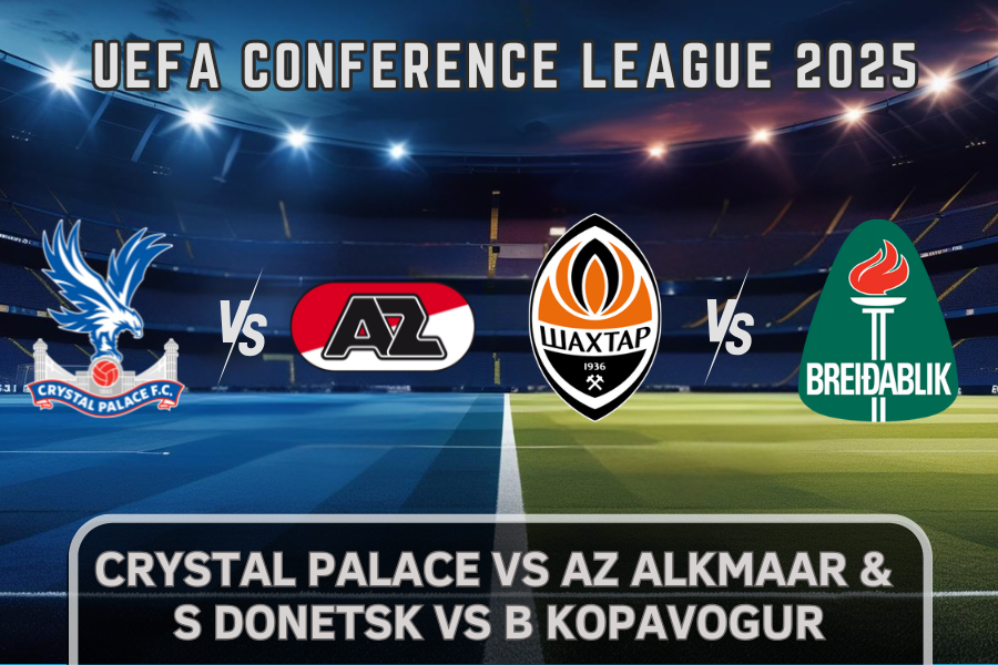 the official logos of donetsk and kopavogur and c palace and az alkmaar football teams